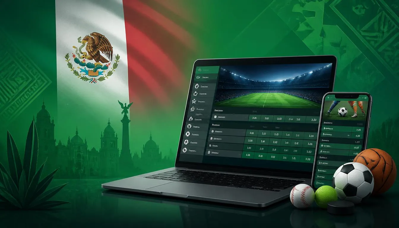 Ilustración de guía para apostar en línea para México