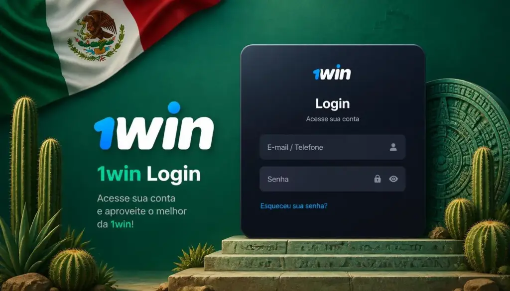 Ilustración de acceso a la cuenta 1win para México